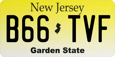 NJ license plate B66TVF