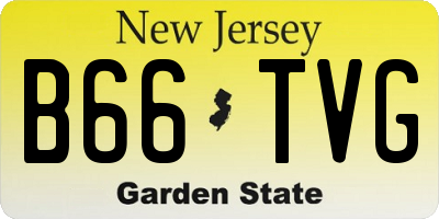 NJ license plate B66TVG
