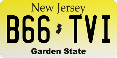NJ license plate B66TVI