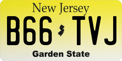 NJ license plate B66TVJ