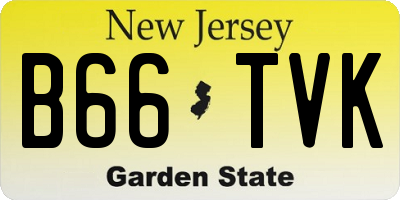 NJ license plate B66TVK