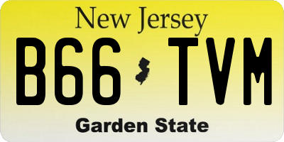 NJ license plate B66TVM
