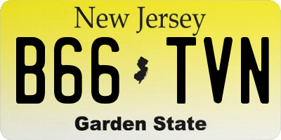 NJ license plate B66TVN
