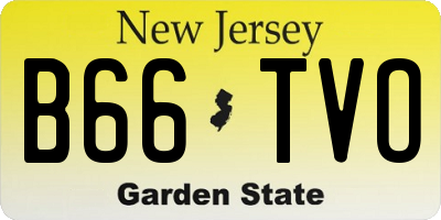 NJ license plate B66TVO