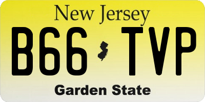NJ license plate B66TVP