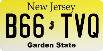 NJ license plate B66TVQ