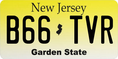 NJ license plate B66TVR