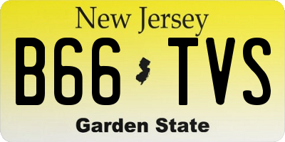 NJ license plate B66TVS