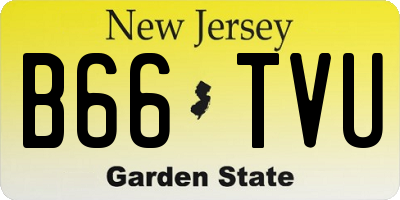 NJ license plate B66TVU