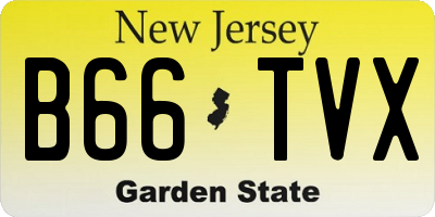 NJ license plate B66TVX