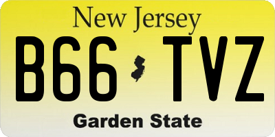 NJ license plate B66TVZ