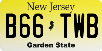 NJ license plate B66TWB