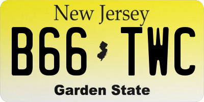 NJ license plate B66TWC