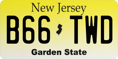NJ license plate B66TWD