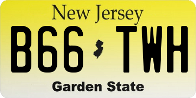 NJ license plate B66TWH