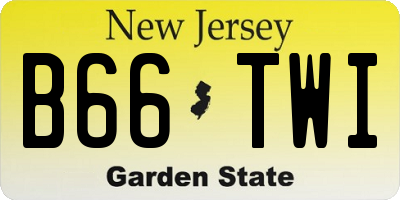 NJ license plate B66TWI