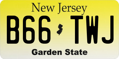NJ license plate B66TWJ