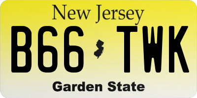 NJ license plate B66TWK