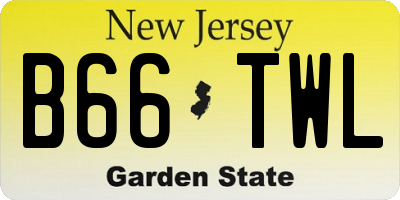 NJ license plate B66TWL