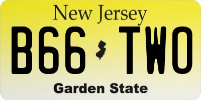 NJ license plate B66TWO