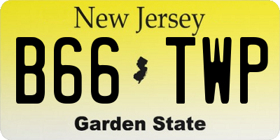 NJ license plate B66TWP