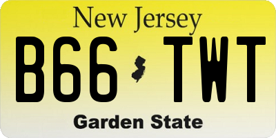 NJ license plate B66TWT