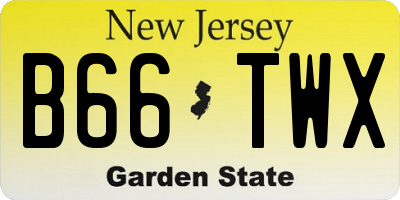 NJ license plate B66TWX