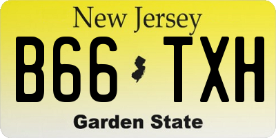NJ license plate B66TXH