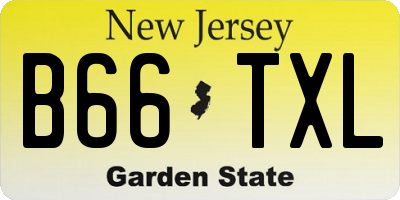 NJ license plate B66TXL