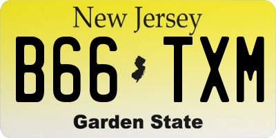 NJ license plate B66TXM
