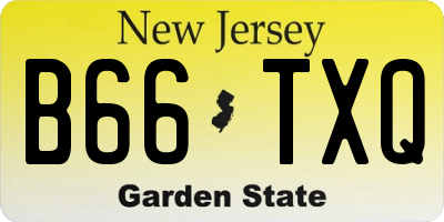 NJ license plate B66TXQ