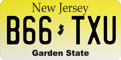 NJ license plate B66TXU