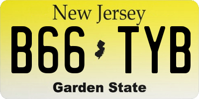 NJ license plate B66TYB