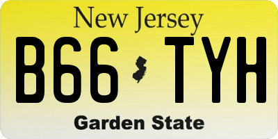 NJ license plate B66TYH
