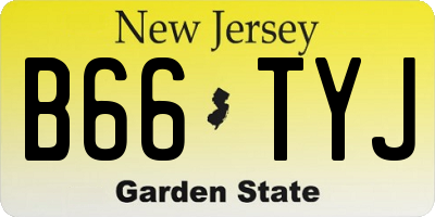 NJ license plate B66TYJ