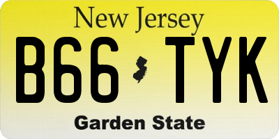 NJ license plate B66TYK