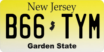 NJ license plate B66TYM