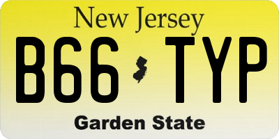 NJ license plate B66TYP