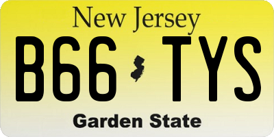 NJ license plate B66TYS