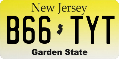 NJ license plate B66TYT