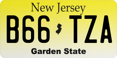 NJ license plate B66TZA