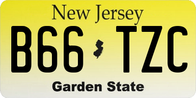 NJ license plate B66TZC