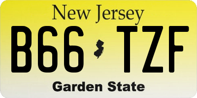 NJ license plate B66TZF