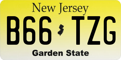 NJ license plate B66TZG