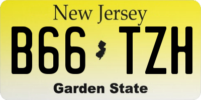 NJ license plate B66TZH