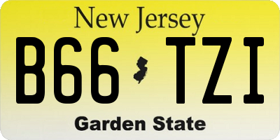 NJ license plate B66TZI