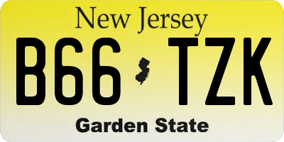 NJ license plate B66TZK