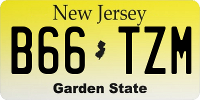 NJ license plate B66TZM