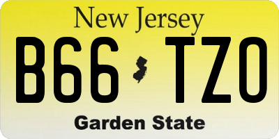 NJ license plate B66TZO