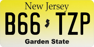 NJ license plate B66TZP